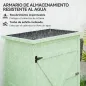 Armario de Jardín de Madera para Exterior para Herramientas con 2 Estantes y Techo Asfáltico 75x56x115 cm Verde
