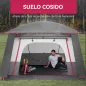 Tienda de Campaña Familiar 5 Personas con 2 Habitaciones Zona de Estar y Protección Impermeable 430x305 cm Rojo