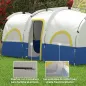 Tienda de Campaña Familiar para 4-6 Personas Impermeable con Dormitorios Independientes 435x251x195 cm Azul y Blanco