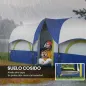 Tienda de Campaña Familiar para 4-6 Personas Impermeable con Dormitorios Independientes 435x251x195 cm Azul y Blanco
