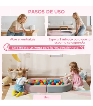 Sofá Infantil Convertible en Cama y Zona de Juego con Cojín de Corona 116x61x14 cm Rosa y Azul Grisáceo