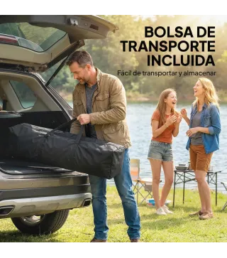 Carpa Plegable 3x3 m Pop-up con UPF50+ 4 Laterales Desmontables Altura Ajustable y Bolsa de Transporte Blanco