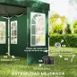 Carpa Plegable 3x3 m Pop-up con UPF50+ 4 Laterales Desmontables Altura Ajustable y Bolsa de Transporte Verde