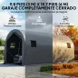 Garaje Exterior para Coche 3x6 m Impermeable con Tejido PE Resistente Marco de Metal Galvanizado UPF 30+ Gris Oscuro