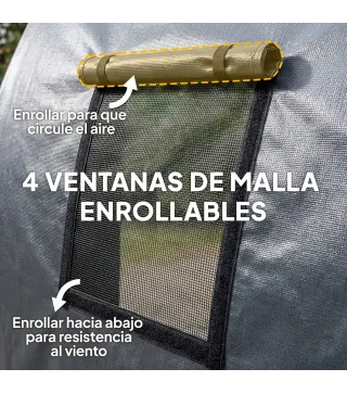 Garaje Exterior para Coche 3x6 m Impermeable con Tejido PE Resistente Marco de Metal Galvanizado UPF 30+ Gris Oscuro