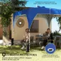 Carpa Plegable Pop-up 3x3 m con Bloqueo Central Altura Ajustable Bolsa Transporte con Ruedas y Sacos de Arena Azul