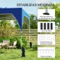 Carpa Plegable Pop-up 3x3 m con Bloqueo Central Altura Ajustable Bolsa Transporte con Ruedas y Sacos de Arena Azul