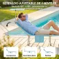 Set de 2 Tumbonas Plegables Reclinables con Dosel 360° Orificio Facial Bolsillo Lateral y Textilene 550 g/m² Azul