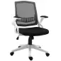 Silla de Oficina Ergonómica Silla de Juvenil con Altura Ajustable Reposabrazos Abatibles Soporte Lumbar y Respaldo Malla Transpi