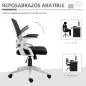 Silla de Oficina Ergonómica Silla de Juvenil con Altura Ajustable Reposabrazos Abatibles Soporte Lumbar y Respaldo Malla Transpi