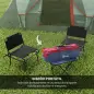 Tienda de Acampada para 6 Personas Impermeable 3000mm+ con Bolsa de Transporte y Gancho 455x220x180 cm Gris