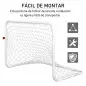 Set de 2 Porterías de Fútbol con Red y Balón para Niños y Adultos, Juguete Deportivo para Exterior Jardín con Inflador, de Acero