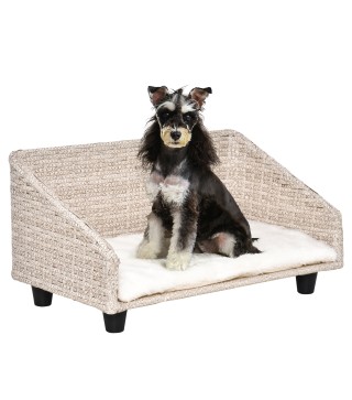 Sofá Cama de Mimbre para Mascotas