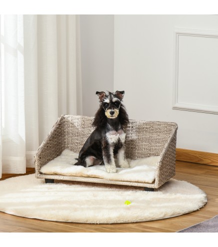 Sofá Cama de Mimbre para Mascotas