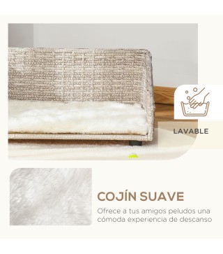 Sofá Cama de Mimbre para Mascotas