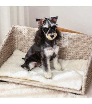 Sofá Cama de Mimbre para Mascotas