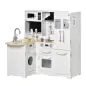 Cocina de Juguete de Madera para Niños de +3 Años con Sonidos 14 Accesorios Cocinita Infantil con Teléfono Fregadero Extraíble M