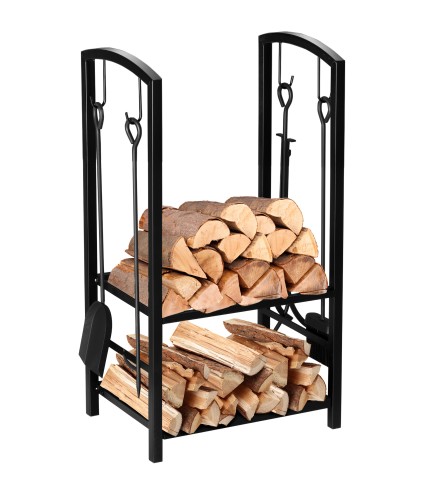 Estante para Leña de Chimenea