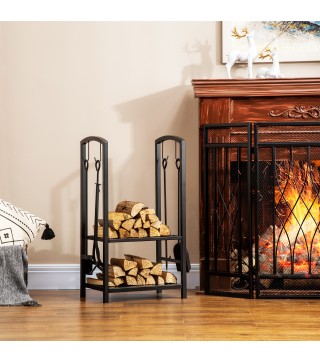 Estante para Leña de Chimenea