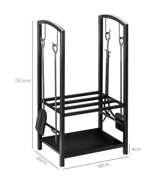 Estante para Leña de Chimenea