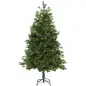 Árbol de Navidad Ø105x210 cm Artificial con 934 Ramas PE Tridente y PVC Individual y Base Plegable Árbol Navideño Decora