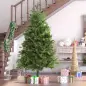 Árbol de Navidad Ø105x210 cm Artificial con 934 Ramas PE Tridente y PVC Individual y Base Plegable Árbol Navideño Decora