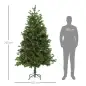Árbol de Navidad Ø105x210 cm Artificial con 934 Ramas PE Tridente y PVC Individual y Base Plegable Árbol Navideño Decora
