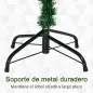 Árbol de Navidad Ø105x210 cm Artificial con 934 Ramas PE Tridente y PVC Individual y Base Plegable Árbol Navideño Decora