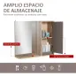 Armario de Baño con Espejo Mueble Auxiliar Montado en Pared con 1 Puerta y Estante Ajustable Estilo Moderno 57x14,2x49,2