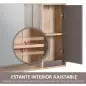 Armario de Baño con Espejo Mueble Auxiliar Montado en Pared con 1 Puerta y Estante Ajustable Estilo Moderno 57x14,2x49,2