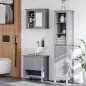 Armario Alto de Baño Moderno Mueble Columna de Baño con 1 Puerta Estante Ajustable y 3 Compartimentos 39x30x168 cm Gris