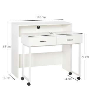 Conjunto de 2 Escritorios Apilables