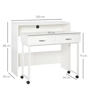 Conjunto de 2 Escritorios Apilables