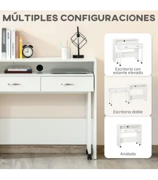 Conjunto de 2 Escritorios Apilables