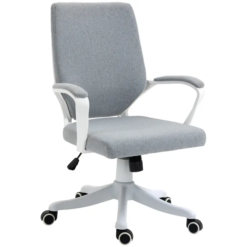 Silla de Oficina Giratoria Silla de Escritorio Basculante con Reposabrazos y Altura Ajustable para Dormitorio Salón Carga 120 kg
