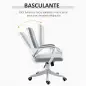 Silla de Oficina Giratoria Silla de Escritorio Basculante con Reposabrazos y Altura Ajustable para Dormitorio Salón Carga 120 kg