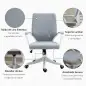 Silla de Oficina Giratoria Silla de Escritorio Basculante con Reposabrazos y Altura Ajustable para Dormitorio Salón Carga 120 kg