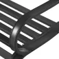 Banco de Exterior de Metal de 2 Plazas con Reposabrazos Carga 240 kg para Patio Terraza 127x58x82 cm Negro