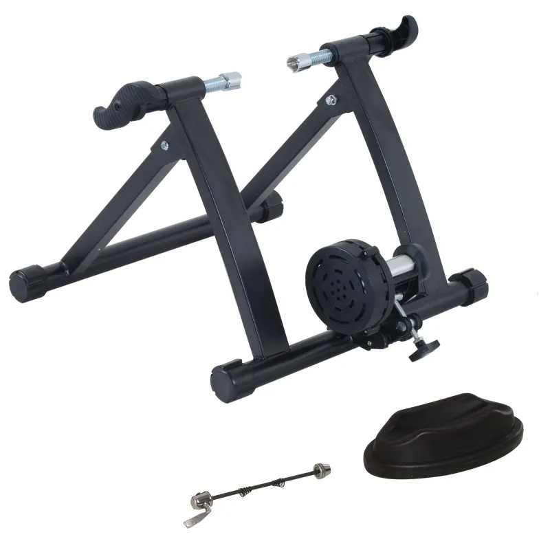 Rodillo de Bicicleta Entrenamiento Plegable con Resistencia Magnética para Ruedas de 26-28 Pulgadas Soporte Entrenador Bici para
