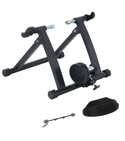 Rodillo de Bicicleta Entrenamiento Plegable con Resistencia Magnética para Ruedas de 26-28 Pulgadas Soporte Entrenador Bici para