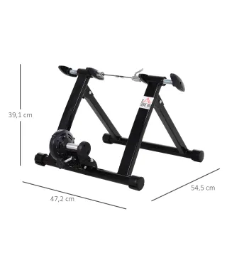 Rodillo de Bicicleta Entrenamiento Plegable con Resistencia Magnética para Ruedas de 26-28 Pulgadas Soporte Entrenador Bici para