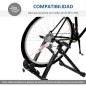 Rodillo de Bicicleta Entrenamiento Plegable con Resistencia Magnética para Ruedas de 26-28 Pulgadas Soporte Entrenador Bici para