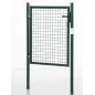 Puerta Verja de Jardín de Acero con Cerradura Manija y 3 Llaves Puerta de Valla Cerca para Exterior Patio Terraza 97x150 cm Verd
