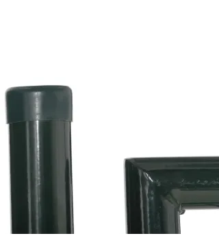 Puerta Verja de Jardín de Acero con Cerradura Manija y 3 Llaves Puerta de Valla Cerca para Exterior Patio Terraza 97x150 cm Verd