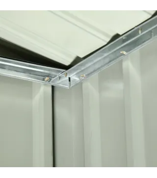 Garaje para Robot Cortacésped de Acero Galvanizado con Techo Dos Aguas para Jardín Exterior 87x103x66 cm Gris Oscuro