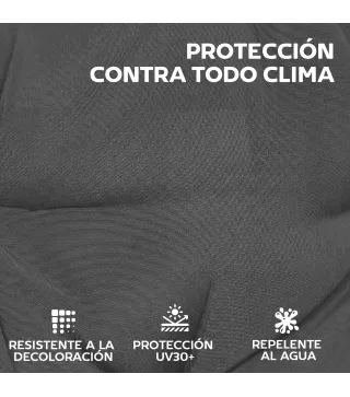 Set de 4 Cojines para Sillas de Jardín Impermeables y Antideslizantes con Respaldo Correas 112x53 cm Gris Oscuro