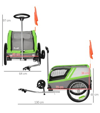 Remolque de Bicicleta para Perros
