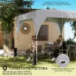 Carpa Plegable Pop-up 3x3 m con Bloqueo Central Altura Ajustable Bolsa Transporte con Ruedas y Sacos de Arena Gris