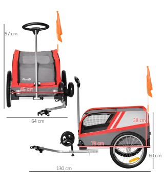 Remolque de Bicicleta para Perros
