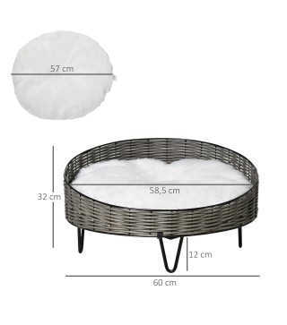 Cama para Perros de Mimbre